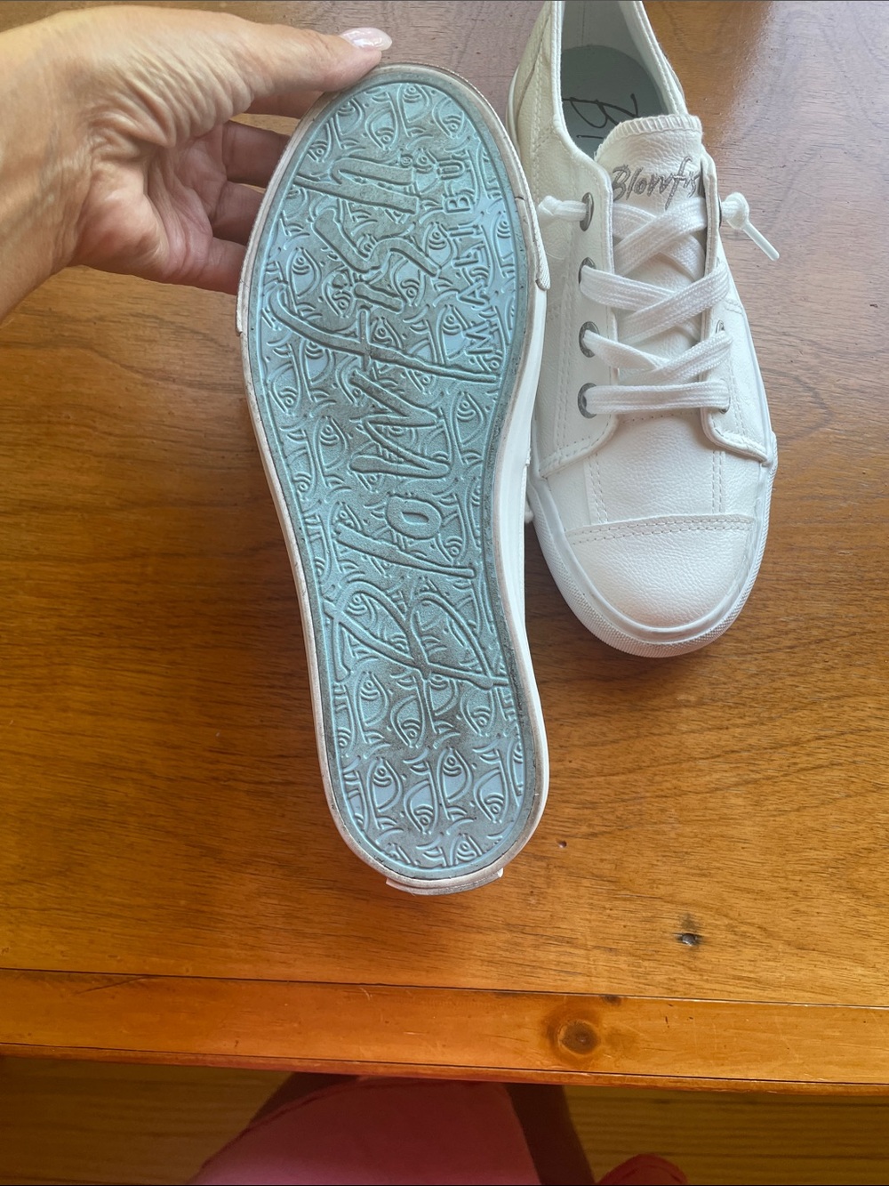 Blowfish White Low-Top Lace-Up Sneakers - Picture 3 of 3